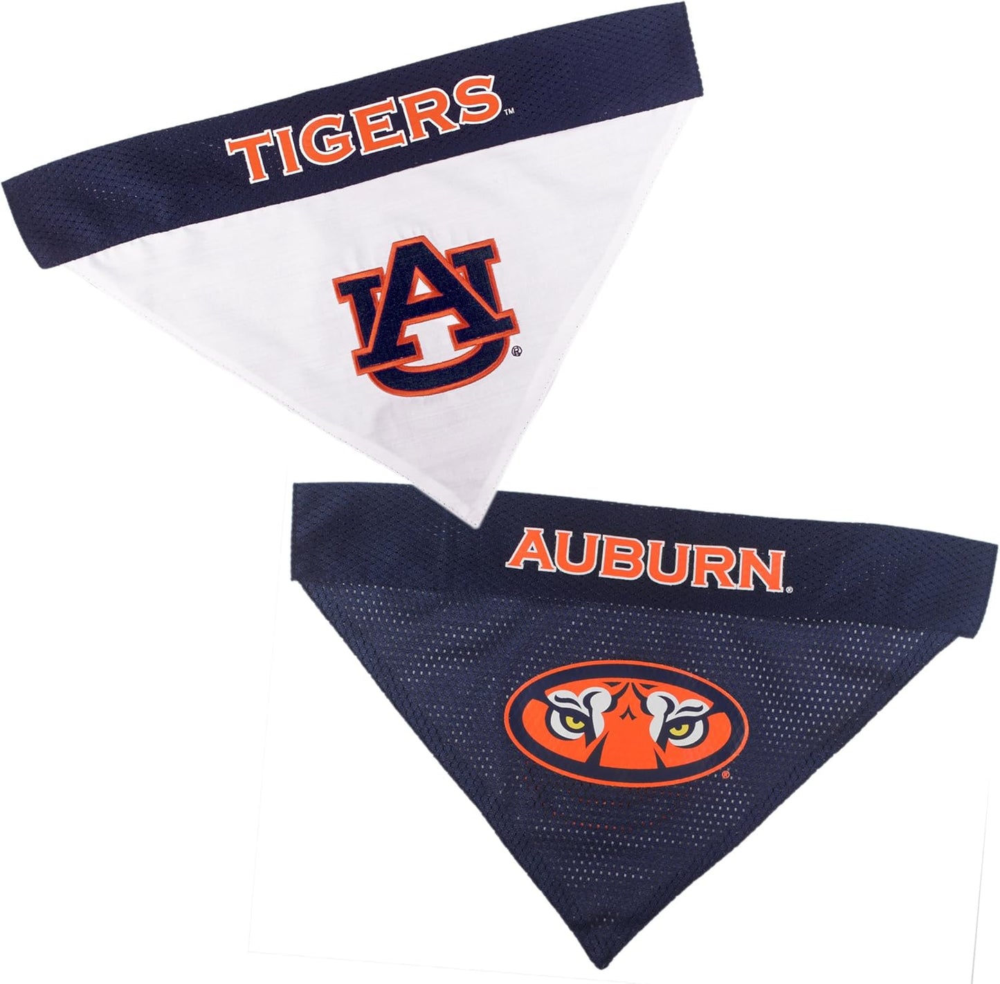 Pets First Collegiate Pet Accessories, Reversible Bandana, Auburn Tigers, Small/Medium