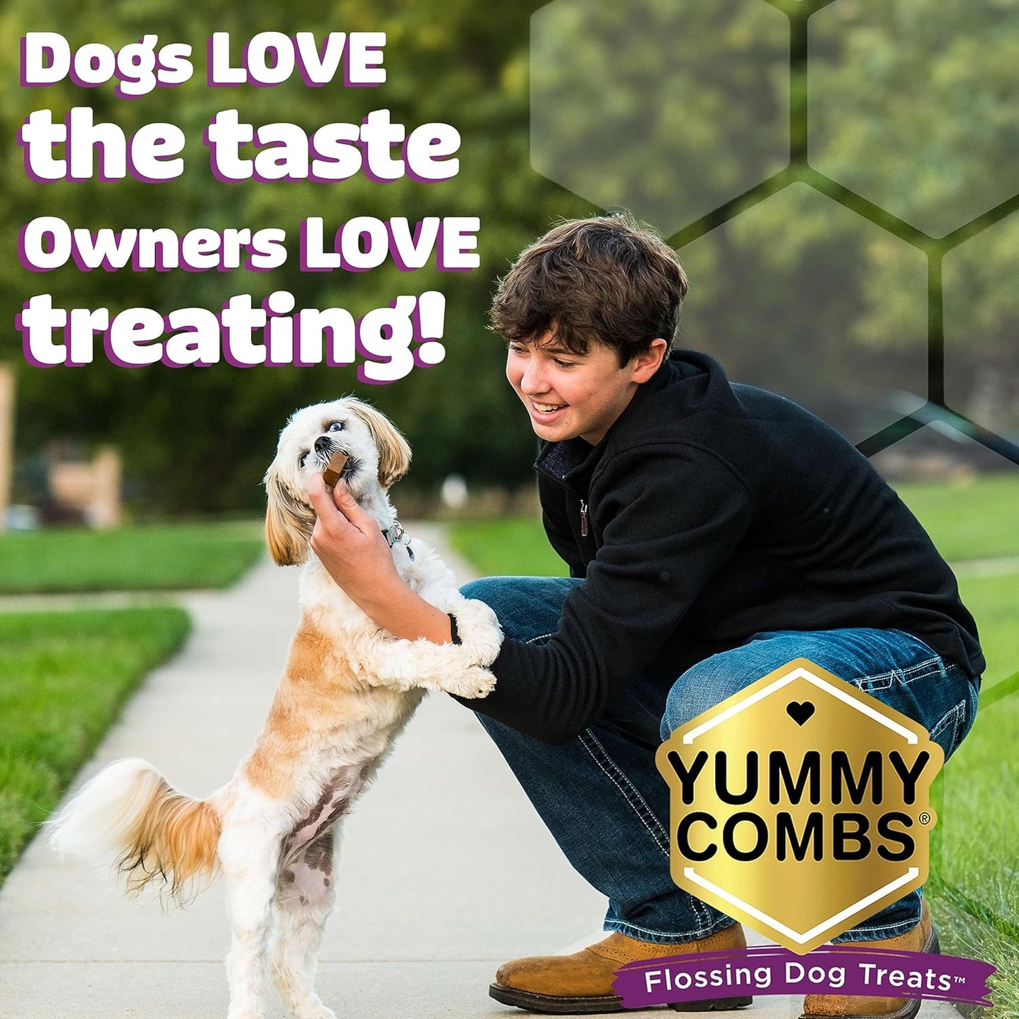 Dog Dental Treats – Vet VOHC Approved – Delicious Chicken Protein – Removes Tartar with Cleaning Comb Shape – Dental Dog Treats for Large Dogs (36oz, 27 Count)