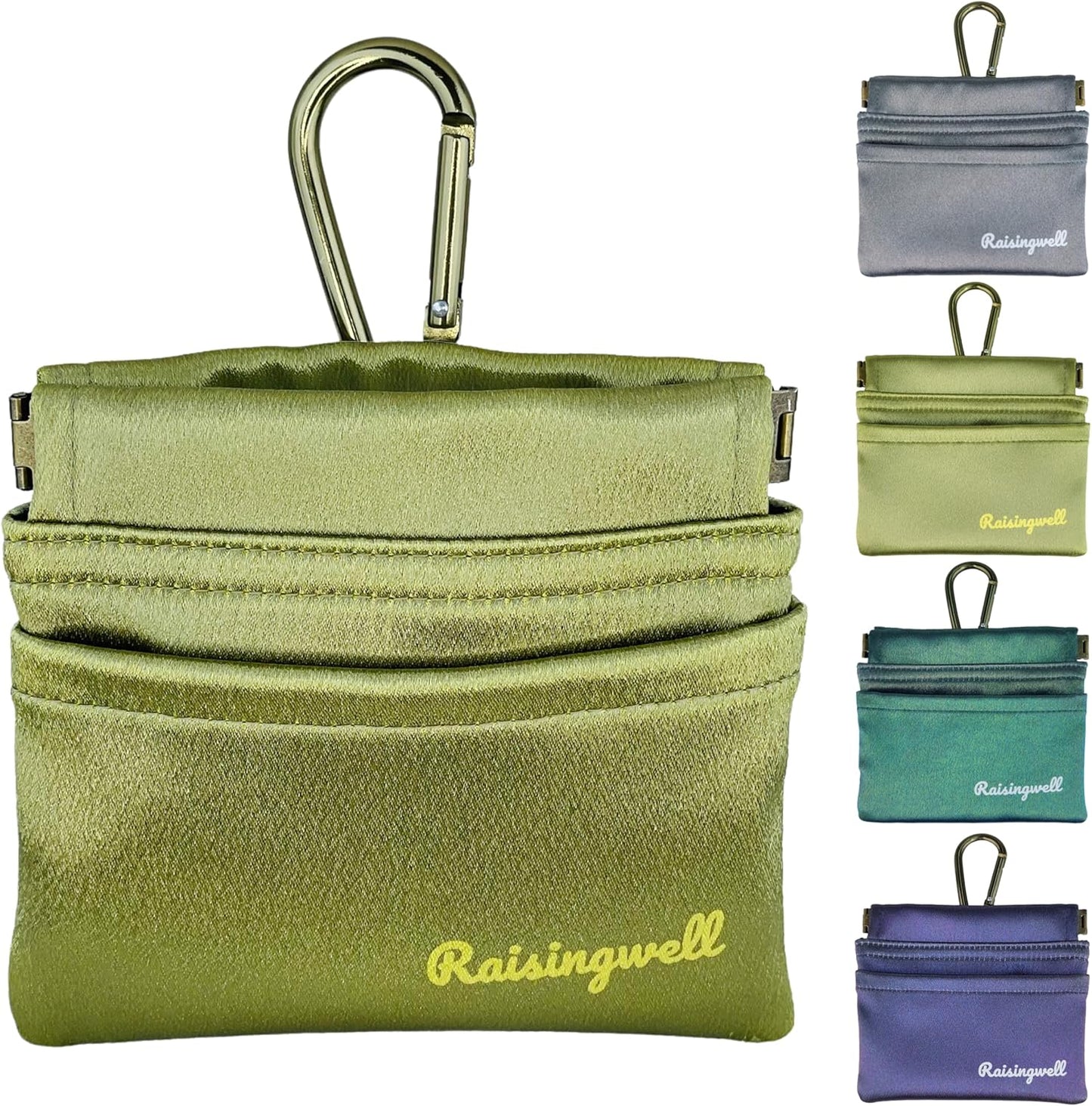 Dog Treat Pouch, Pocket Sized Pet Training Pouch, Hand Free Bronze Dog Walking Bag with Carabiner, Self-Closing Pet Feed Snack Reward, for Puppy Travel or Outdoor Use, NanoPTC