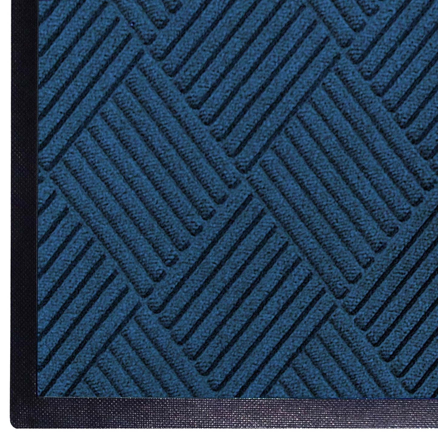M+A Matting WaterHog Diamond | Commercial-Grade Entrance Mat with Rubber Border – Indoor/Outdoor, Quick Drying, Stain Resistant Door Mat (Navy, 3' x 4')