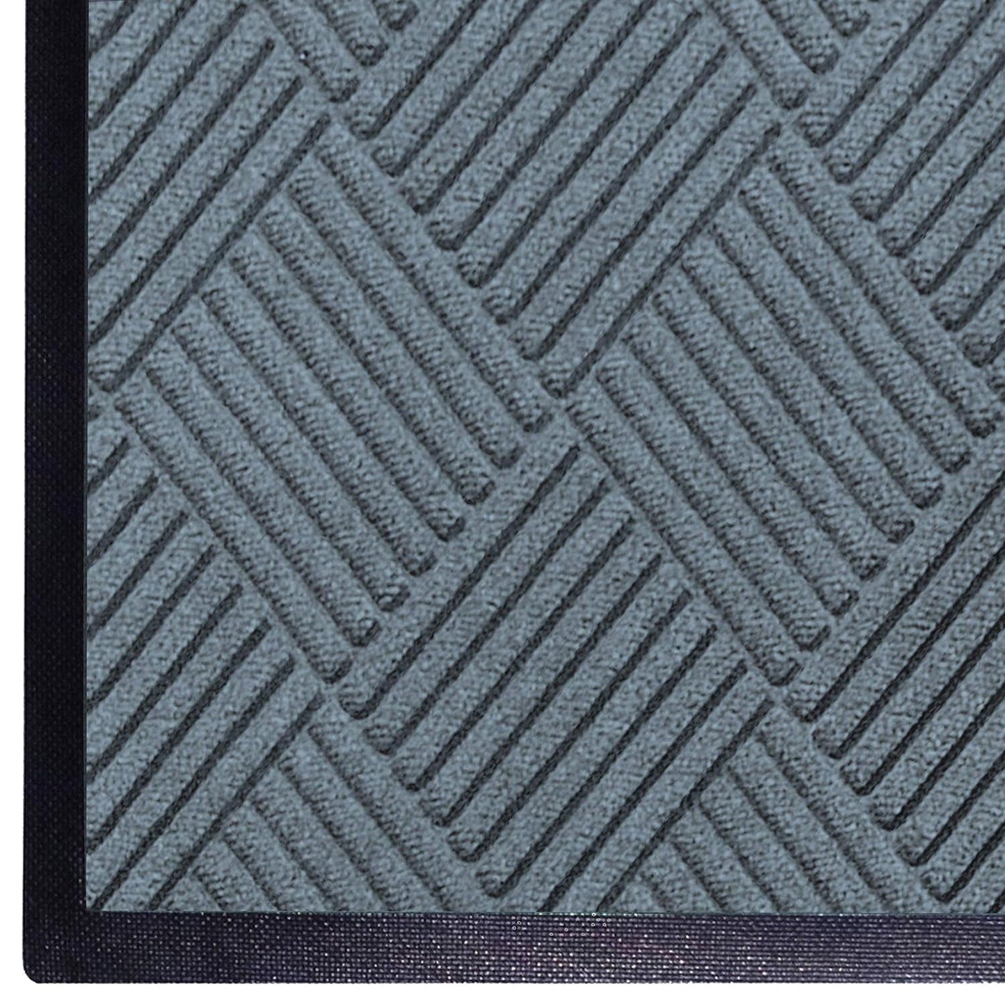 WaterHog Diamond | Commercial-Grade Entrance Mat with Rubber Border – Indoor/Outdoor, Quick Drying, Stain Resistant Door Mat (Bluestone, 4' x 6')
